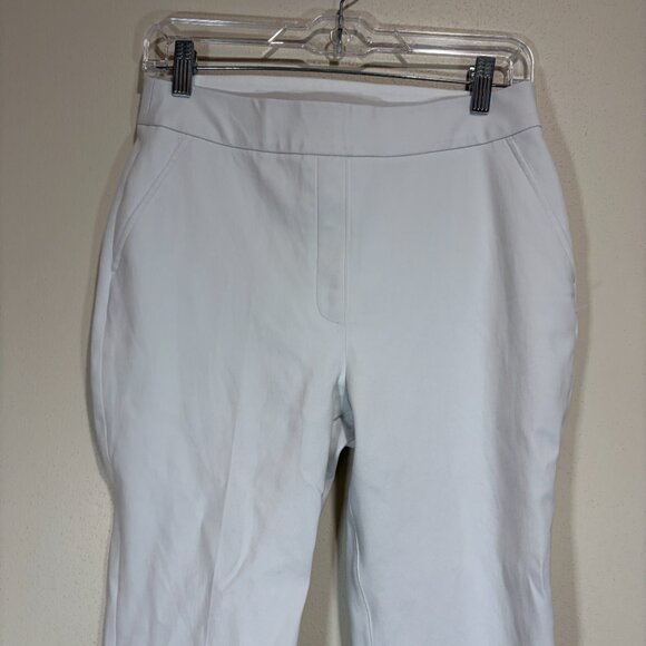 Spanx On-The-Go Slim Straight Leg Pants Classic White Dress Pant - Picture 3 of 14